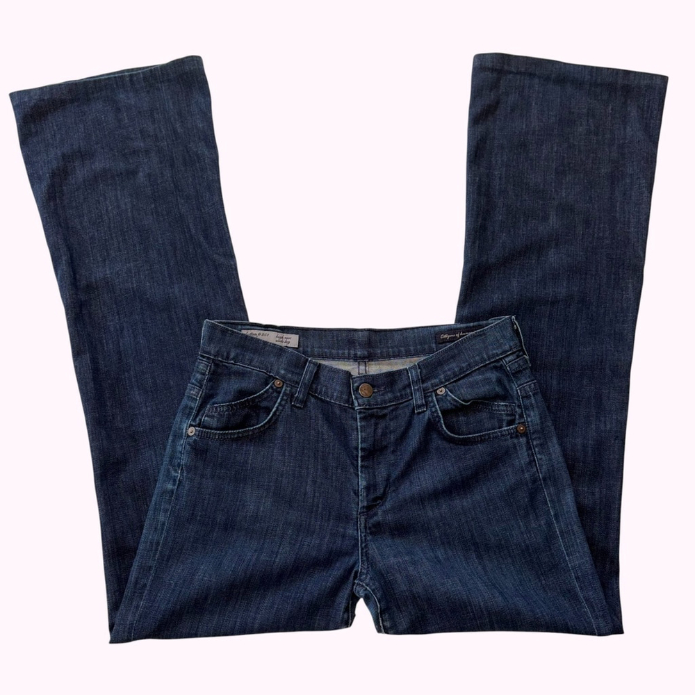 Citizens Of Humanity Dark Blue Wide Leg Jeans